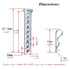 Dia: 7/16 x 2-1/2in Length Adjustable Clevis Pin, 8-Hole Pin Universal Clevis Pins, Fastener for Farming Machine