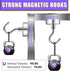 TRYMAG 25 Pack Heavy Duty Magnetic Hooks, 40Lbs+ Neodymium Magnets for Strong Magnetic Hanging in Kitchen, Toolbox