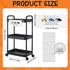 BrightRow 2 Set, 3-Tier Pcs Delivery Driver Snack Station Rolling Snack Cart with Handle Wheel Thank You to Our Amazing