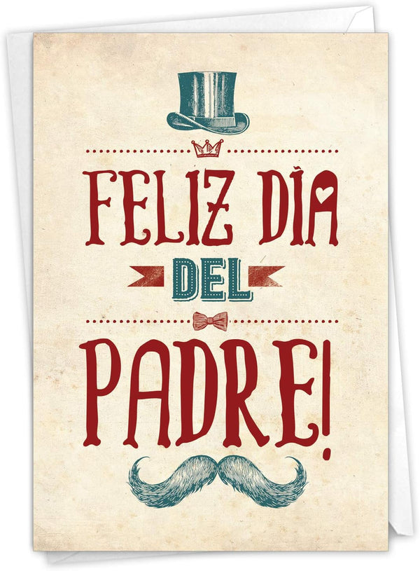 NobleWorks - 1 Funny Father's Day Card for Dad, Pa, Pop, Daddy, Stepfather, Grandpa w/Envelope
