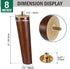FoDau770 8 Inches, Set 4, 5/16" Brown Rubber Wood Furniture Legs Slant Tapered Wood Feet Mid Century Sofa Legs of UNC