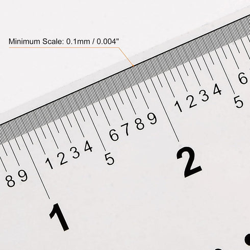 Film Flexible Ruler, 4 Inch, 0.1mm Scale, Transparent PET Plastic Folding Straight Ruler Measuring Tool for Factory