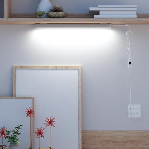 12 Inch 6000K Dimmable Counter ASOKO Under Cabinet Led Lighting, Light Strip Bar, Cool White Plug in USB Light, Small