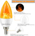 Bestview Flickering Light Bulbs, 3 Modes, E12 Chandelier Base, Candle Fire Light Bulb, 6 Pack for Decoration