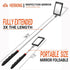 Fathers Day Gifts for Him - Telescoping Inspection Mirror with LED Light, Square Mechanic Tool for Dad, Husband
