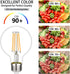 G25 LED Edison Vanity Globe Light Bulbs, 6W Equivalent to 60W, G80 Dimmable, 700LM, E26 Medium Base, 6 Pack