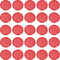 PATIKIL 35mm 1-1/2" Red Plastic Round Book Binding Discs, 33 Pcs for DIY Notebook Planner
