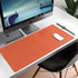 PU Leather Desk Pad Blotter, Waterproof Orange Office Desk Mat for Women, Non-Slip Writing Protector, Large Mouse Pad,