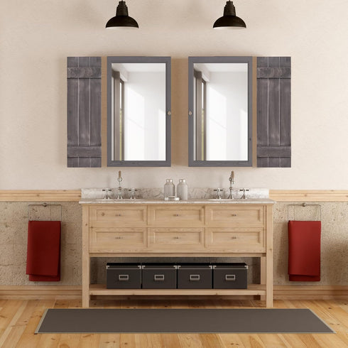 GOFLAME Wood Shutters for Wall Decor, Reclaimed Wood Board and Batten, Exterior & Interior Rustic Farmhouse Window