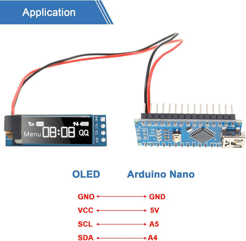 5 I2C 0.91 Inch I2C I2C 3.3V 5V(White Frienda Pieces Display Module OLED Display Module OLED Screen Driver DC