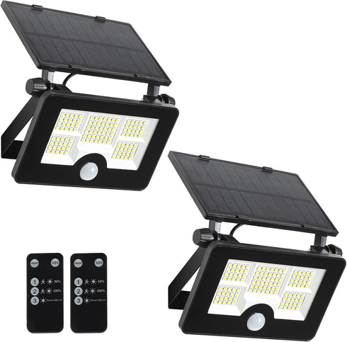 Solar Flood Light, 122 LEDs Bright Motion Sensor Outdoor Lights, Dusk-to-Dawn Solar