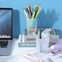 moheaaei 48 3.98x2.83in Pcs White Plastic Pen Cups Bulk, Frosted PP Pen Holder Organizer for Desk Stationery & Makeup