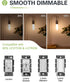 40W T10 Bulb, Dimmable T30 Bulb, 2700K, 4 E26 Bulbs 4 Pack Equivalent LED Chandelier Deep Frosted Glass Cover Invisible