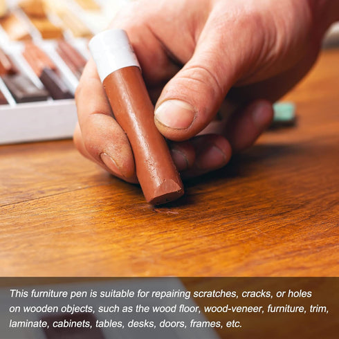 uxcell Wood Wax Filler Stick, Deep Clay Brown Furniture Crayons for Wooden Repair, Touch Up Wax Paint Pens