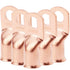 5PCS Heavy Duty Battery Lugs, 4/0AWG 1/2in M12 Ring Terminals, Electrical Crimp Connectors