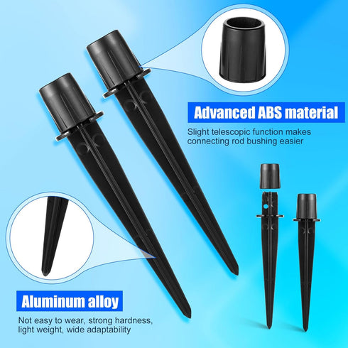lasuroa 12pcs 5.31x0.78in Solar Light Replacement Stakes, Metal Replacement Stakes Solar Lights Spikes Outdoor Lighting