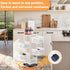 Naiveferry 5-Tier Rotating Vegetable Storage Rack with Wheels, Metal Mesh Fruit Basket with Lid, Potato Onion Storage