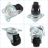 HOWDIA 1-inch Dia Swivel Single Wheel Rubber Caster Wheels - 8 Pack for Furniture, Small Trolley Wheels