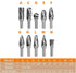 Carbide Burr Set: 10Pcs Rotary Burr Set Head with 1/8" Shank for Die Grinder Bit Tool