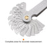 British Whitworth 4G-62G Screw Thread Pitch Gauge Tool, Pitch Cutting Gauge Caliper for Industrial Measurement
