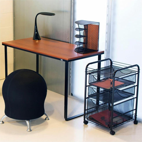 Safco Products Onyx Mesh Corner Organizer, Durable Steel Mesh, Space Saving, 13" x 15" x 11", Black