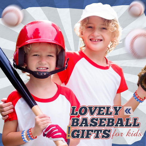 Sabary 48 Pcs Sports Pencils Set, Silicone Bracelets, Soccer, Football, Basketball, Baseball, Birthday Gifts