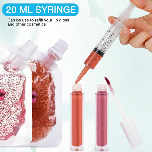 3 Pack 20ml Syringe with Cap, Sterile Individually Packaged for Labs, Liquid Measuring, Feeding Pets