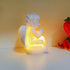 3.2" 3.2" 4.4" Illuminated Cherub Table Lamp - x x White Resin Angel Figurine