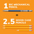 BIC Variety Pack, Assorted Sizes, 0.5mm, 0.7mm, 0.9mm, Refillable Design, Pack of 3, 180 Count