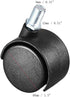 Norgail 1.5 Inch Nylon Swivel Caster Wheels, 360 Degree Threaded Stem, M8 x 13mm, 100lb Capacity, Pack of 4