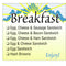 HUBERT Check-Off Breakfast Sandwich Food Information Labels - 2 1/2"L x 2