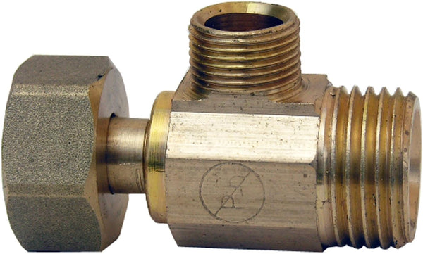 LASCO 06-9119 Angle Stop Add-A-Tee Valve, 1/2-Inch Slip Joint Inlet & Outlet, Brass