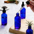 AOZITA 4 Pack 2 oz Dropper Bottles with 1 Funnel & 4 Labels - Thick Dark Blue Glass Tincture Bottles with Eye Droppers