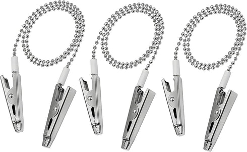 NARAMAX 3 PCS 17Inch Dental Bib Clips Adjustable Reusable Napkin Holder Ball Chain,