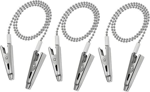 NARAMAX 3 PCS 17Inch Dental Bib Clips Adjustable Reusable Napkin Holder Ball Chain,