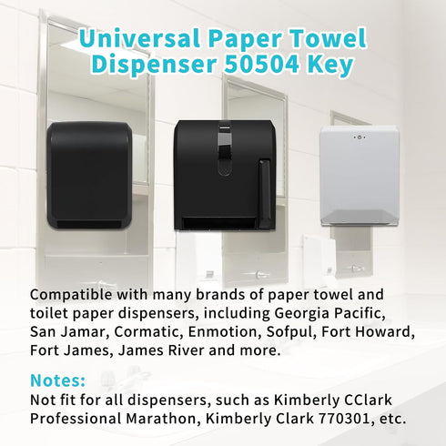 50504 Commercial-Grade 10 Pack Keys, Universal Paper Towel Dispenser Keys Compatible with Georgia Pacific Paper Towel