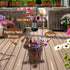 Solar Lights Outdoor with Planter Pot,Metal Dog Solar Lamp Post with Planter Base Outdoor Decorative