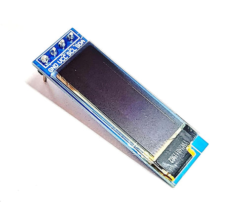 128x32 0.91 Inch, I2C ESP32, ESP8266, 2 OLED Display, Blue Color, Interface, Compatible with Arduino, Raspberry Pi