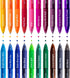 ParKoo 20 Colors Retractable Erasable Gel Pens, Fine Point 0.7 mm, Comfort Grip for Drawing, Writing, Planners