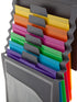 Smead Cascading Wall Organizer, 6 Removable Folder Pockets, Letter Size, Gray/Bright Pockets