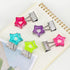 Star Shape Medium Paper Clips, Binder Clips, Easy Grip, Assorted Color, School Office Supplies, 10 Pcs