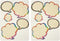 Wrapables Rainbow Thinking Bubble Sticky Notes, Set of 2
