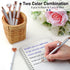 WEMATE 8Pcs Ballpoint Pens Set, Metal Crystal Diamond Glitter Pens for Journaling, White Pen Bling in Black & Blue Ink,