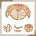 Gralara Imitation Rattan Lamp Shade Woven Lampshade Lotus Flower Shaped Floor Lamp Cover Pendant Light Cover for Bar