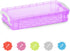 Enday Pencil Case Purple, Plastic Stackable Assorted Color Box, Large Capacity School & Office Supplies