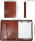 WRIYES Zip Padfolio Organizer, Leather Planner Binder, 10.2 Inch Portfolio Folder for Documents, Letter Size Business