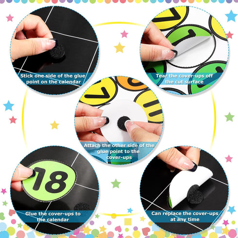 Calendar Bulletin Board Set - Seasons Weather Chart Display with Stickers for Classroom