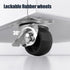 1" Low Profile Caster Wheels Set of 4, Polypropylene, No Noise Swivel Caster for Furniture, 360 Degree Top Plate