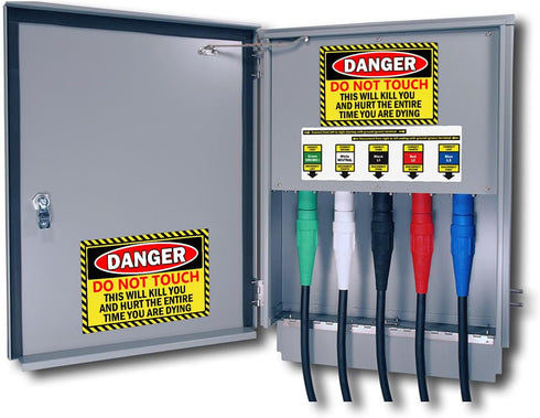 Do Not Touch Stickers "DO NOT Touch" Danger Warning Labels, 5 x 7 Inch Electrical Shock Hazard Vinyl Decals