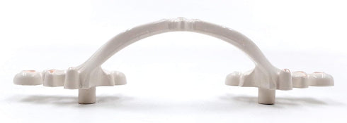 JETLAND 6-Pack, 3" PW1619W76 French Provincial Drawer Pulls - Ivory White, Hole Centers, Vintage Shabby Chic Pulls